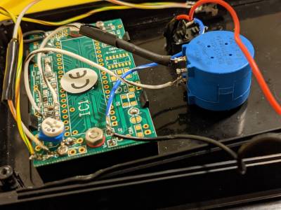 Side view of completed analyzer internals